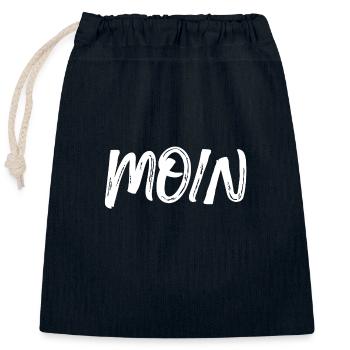Moin T-Shirt Hamburg North German Gift Idea - Closable cotton gift bag (25x30cm) - navy - Front