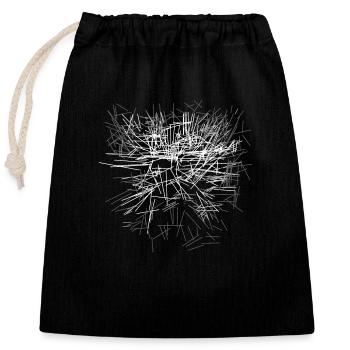 Gothic - Viking - abstract - Closable cotton gift bag (25x30cm) - black - Front
