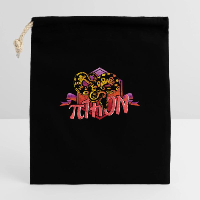 Pi Mathematics Python Closable cotton gift bag (25x30cm)