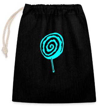 Lolli Lutscher - Verschließbarer Geschenkbeutel aus Baumwolle (25x30cm) - Schwarz - Vorne