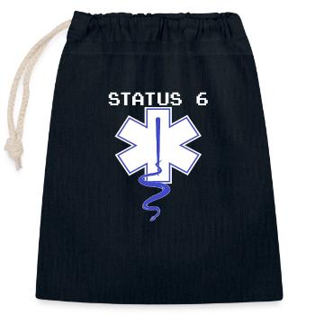 Status 6,Rescue Service,RTW NEF Emergency Medical Shirt - Closable cotton gift bag (25x30cm) - navy - Front
