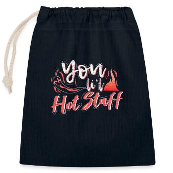 Say chili gift - Closable cotton gift bag (25x30cm) - navy - Front