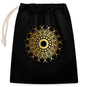 Rune Celts symbole cadeau ornement culture esprit - Sac cadeau en coton avec cordon (25 x 30 cm) - noir - Devant