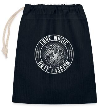 Contre les nazis | Idées cadeaux musique racisme antifa - Sac cadeau en coton avec cordon (25 x 30 cm) - bleu marine - Devant