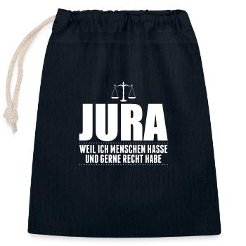 Anwalt - Verschließbarer Geschenkbeutel aus Baumwolle (25x30cm) - Navy - Vorne
