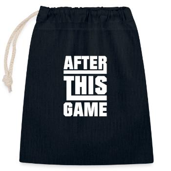 After this Game - Gaming - Verschließbarer Geschenkbeutel aus Baumwolle (25x30cm) - Navy - Vorne