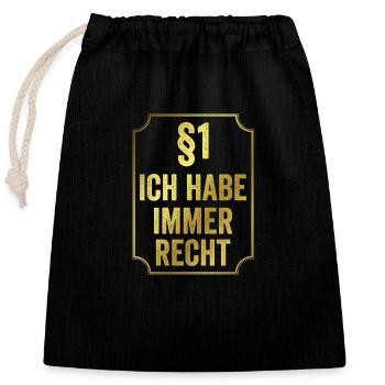 Juristen - Verschließbarer Geschenkbeutel aus Baumwolle (25x30cm) - Schwarz - Vorne