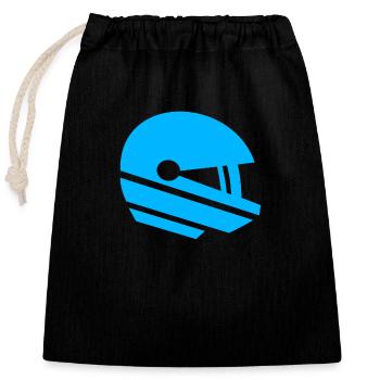 racing driver - Closable cotton gift bag (25x30cm) - black - Front