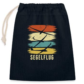 Segelflugzeuge | Segelflieger Segelflug Geschenke - Verschließbarer Geschenkbeutel aus Baumwolle (25x30cm) - Navy - Vorne