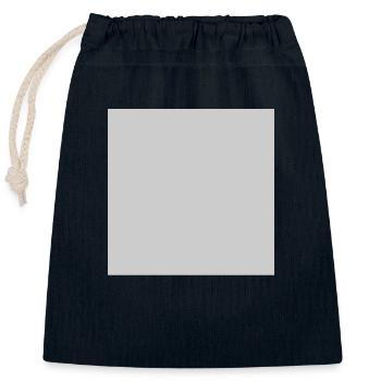 Quatrat in Grau - Verschließbarer Geschenkbeutel aus Baumwolle (25x30cm) - Navy - Vorne