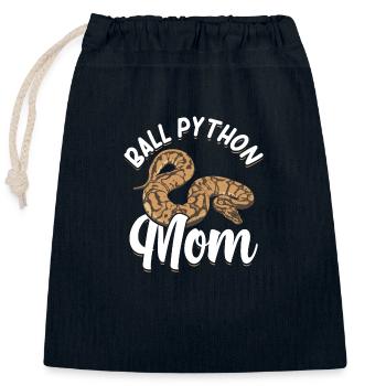 Ball Python Snake | Pets reptile gifts - Closable cotton gift bag (25x30cm) - navy - Front