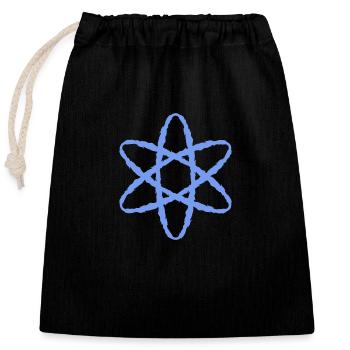 Atom Symbol Atomkraft - Verschließbarer Geschenkbeutel aus Baumwolle (25x30cm) - Schwarz - Vorne