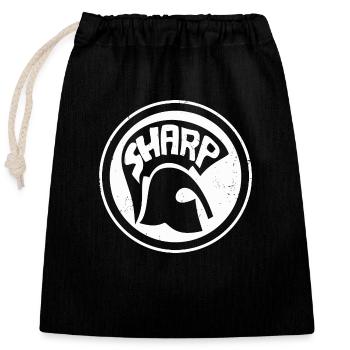 S.H.A.R.P - SHARP - Verschließbarer Geschenkbeutel aus Baumwolle (25x30cm) - Schwarz - Vorne
