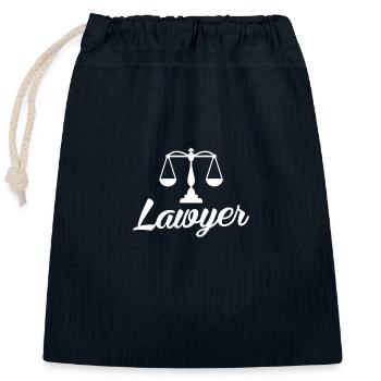 Anwalt Beruf | Rechtsanwalt Jurist Geschenkideen - Verschließbarer Geschenkbeutel aus Baumwolle (25x30cm) - Navy - Vorne