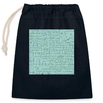 Mathe-Gleichung-Muster, Mathe Formel-Liebhaber-Geschenk - Verschließbarer Geschenkbeutel aus Baumwolle (25x30cm) - Navy - Vorne