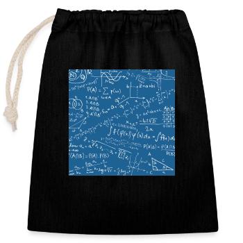 Mathe-Gleichung-Muster, quadratische Formel Mathe Geschenk - Verschließbarer Geschenkbeutel aus Baumwolle (25x30cm) - Schwarz - Vorne