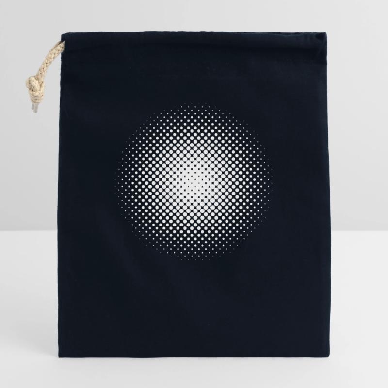 Optical illusion pattern circle geometry gift Closable cotton gift bag (25x30cm)