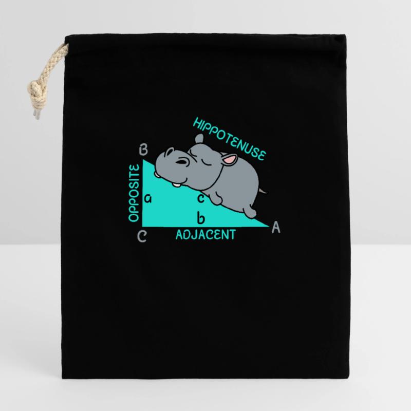 Hippotenuse math math math teacher joke fun Closable cotton gift bag (25x30cm)