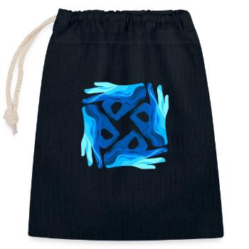 Taucherzeichen Symbol Kunst Taucher Geschenk - Verschließbarer Geschenkbeutel aus Baumwolle (25x30cm) - Navy - Vorne