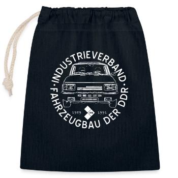 IFA mobile GDR - Wartburg 1.3 - Sac cadeau en coton avec cordon (25 x 30 cm) - bleu marine - Devant