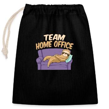 Team Home Office Büro Homeoffice Spruch Büro Witz - Verschließbarer Geschenkbeutel aus Baumwolle (25x30cm) - Schwarz - Vorne