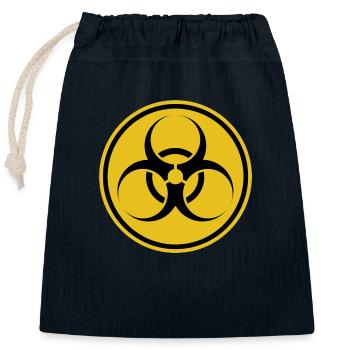 Biogefährdung - Verschließbarer Geschenkbeutel aus Baumwolle (25x30cm) - Navy - Vorne