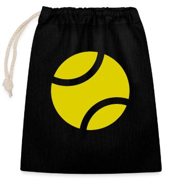 Tennis Tennisspieler Tennisball Tennisliebhaber - Verschließbarer Geschenkbeutel aus Baumwolle (25x30cm) - Schwarz - Vorne