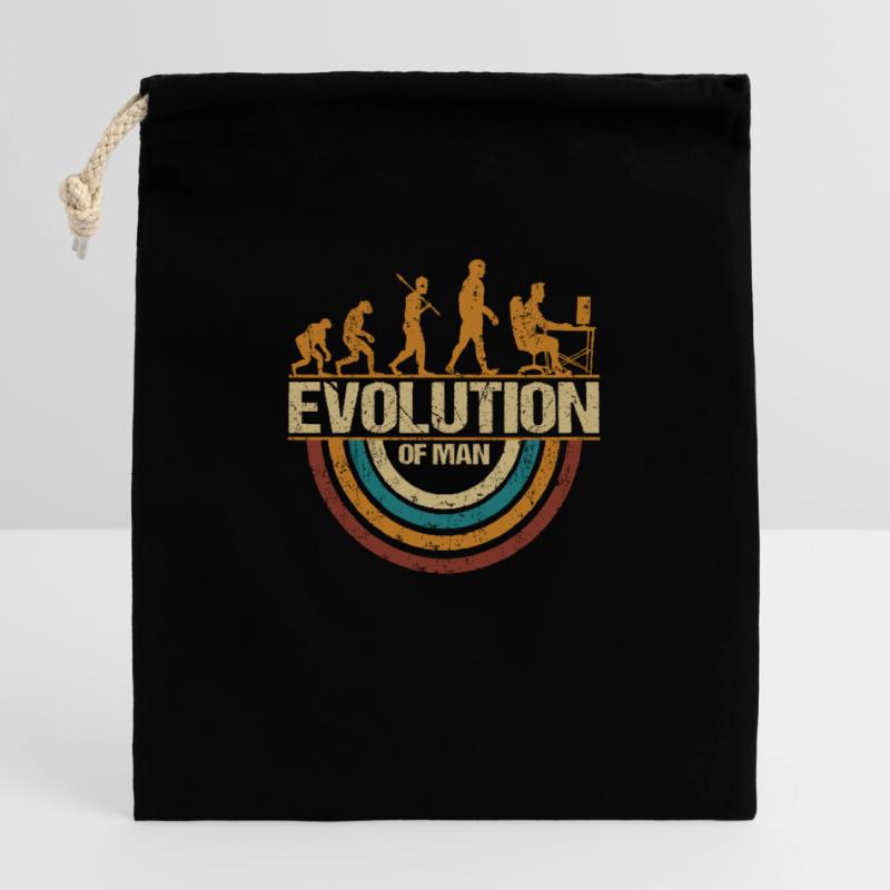 Programmierer Computerfreak Evolution Retro Verschließbarer Geschenkbeutel aus Baumwolle (25x30cm)