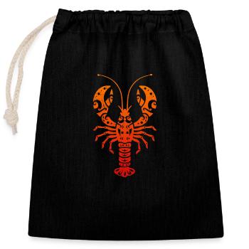 Maori-Hummer Polynesische Tribal Tattoo Geschenk - Verschließbarer Geschenkbeutel aus Baumwolle (25x30cm) - Schwarz - Vorne