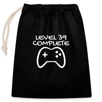39. Geburtstag - Gamer 39 - 39 Jahre Geschenk - Verschließbarer Geschenkbeutel aus Baumwolle (25x30cm) - Schwarz - Vorne