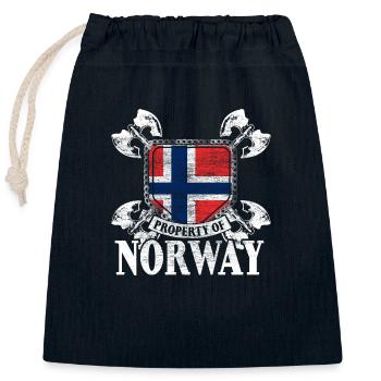 Norway State - Closable cotton gift bag (25x30cm) - navy - Front