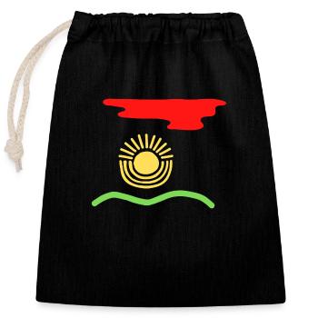 Reggae Summer Festival Dreadlocks Rasta Gift - Closable cotton gift bag (25x30cm) - black - Front