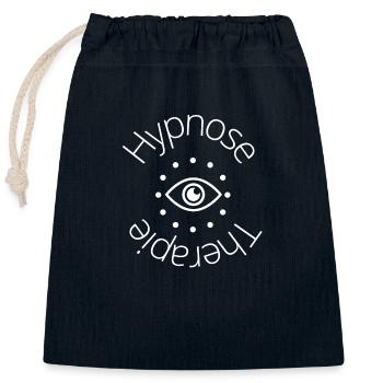 Hypnose Praxis Kleidung #Hypnose-Shirt Hypnosis - Verschließbarer Geschenkbeutel aus Baumwolle (25x30cm) - Navy - Vorne