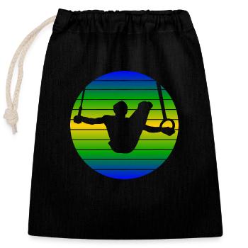 Gymnastics Gymnastics Gymnastics Gymnastics Club Floor Gymnastics Turner - Closable cotton gift bag (25x30cm) - black - Front
