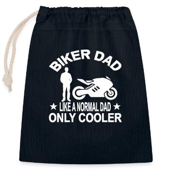 Motorrad - Verschließbarer Geschenkbeutel aus Baumwolle (25x30cm) - Navy - Vorne