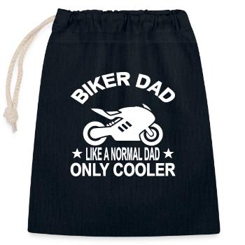 Motorrad - Verschließbarer Geschenkbeutel aus Baumwolle (25x30cm) - Navy - Vorne