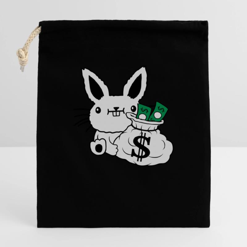 Rich Money Bag Easter Banknotes Closable cotton gift bag (25x30cm)