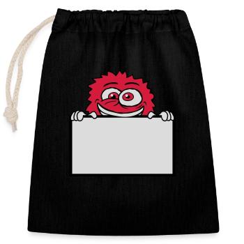 Sign show insane monster - Closable cotton gift bag (25x30cm) - black - Front
