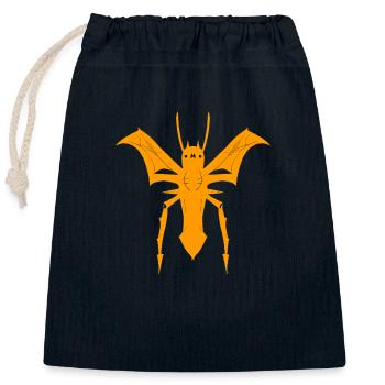 Fliegende Spinne - Verschließbarer Geschenkbeutel aus Baumwolle (25x30cm) - Navy - Vorne