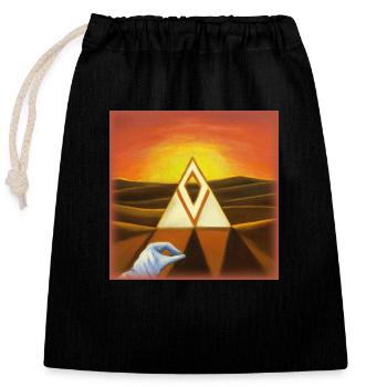 Freemason Desert Secret - Closable cotton gift bag (25x30cm) - black - Front