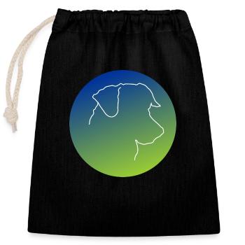 Jack Russel Terrier günblau - Closable cotton gift bag (25x30cm) - black - Front