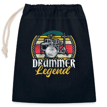 Drums Drumsticks Cadeau - Sac cadeau en coton avec cordon (25 x 30 cm) - bleu marine - Devant