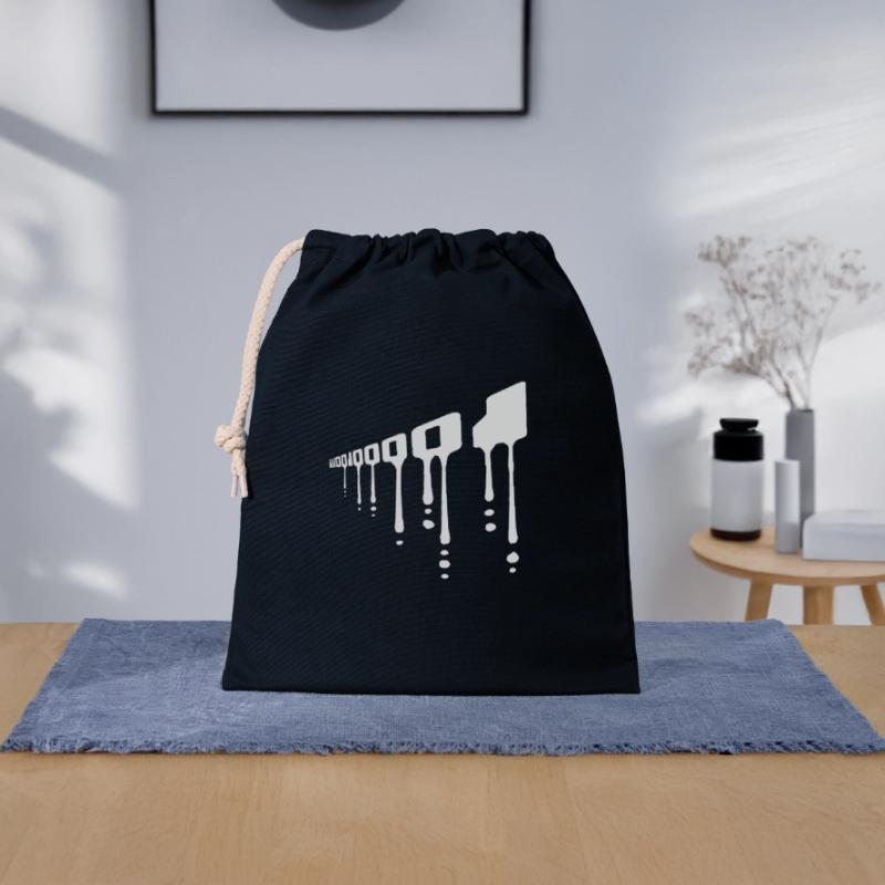 Langage de programme de code binaire Sac cadeau en coton avec cordon (25 x 30 cm)