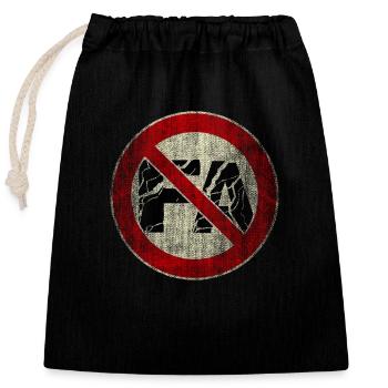 antifa italy FA Italien Italiener - Verschließbarer Geschenkbeutel aus Baumwolle (25x30cm) - Schwarz - Vorne