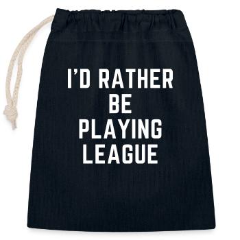 Ich würde lieber League T-Shirt Legends MOBA spielen - Verschließbarer Geschenkbeutel aus Baumwolle (25x30cm) - Navy - Vorne
