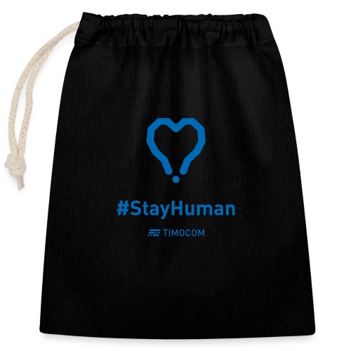 StayHuman blue - Ściągany sznurkiem worek na prezenty (25 x 30 cm)