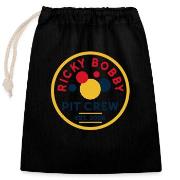 Ricky Bobby Pit Crew - Closable cotton gift bag (25x30cm) - black - Front