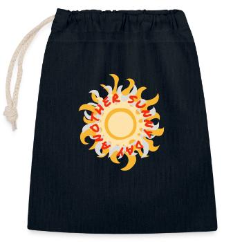 Ein weiterer sonniger Tag - Verschließbarer Geschenkbeutel aus Baumwolle (25x30cm) - Navy - Vorne
