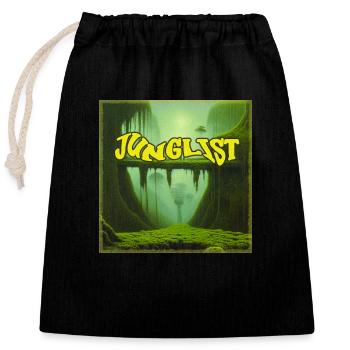 JUNGLIST - Closable cotton gift bag (25x30cm) - black - Front