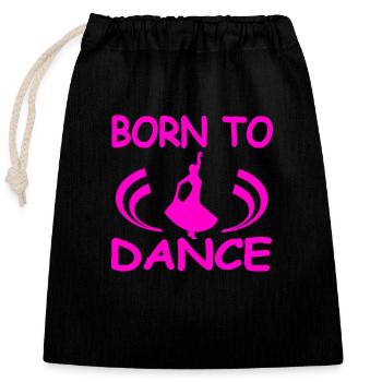 Dance - Closable cotton gift bag (25x30cm) - black - Front